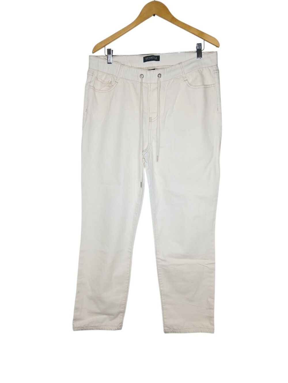SoundStyle Cream Drawstring Pants/Jeans